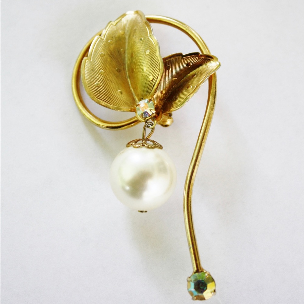 Faux Gold Brooch